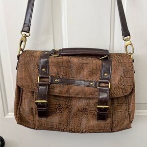 Y2K Black Rivet Brown Crossbody Bag